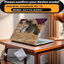 DIY Customizable Text, Photo Compatible With MacBook Air Protective Case, Available In 13/14/15/16 Inch Laptop Shells, Includes Keyboard Cover - DIY - View 15