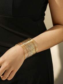 Stijl handgemaakte opgerolde oversized armband voor vrouwen, geschikt voor feesten, geschenken, dagelijks gebruik
