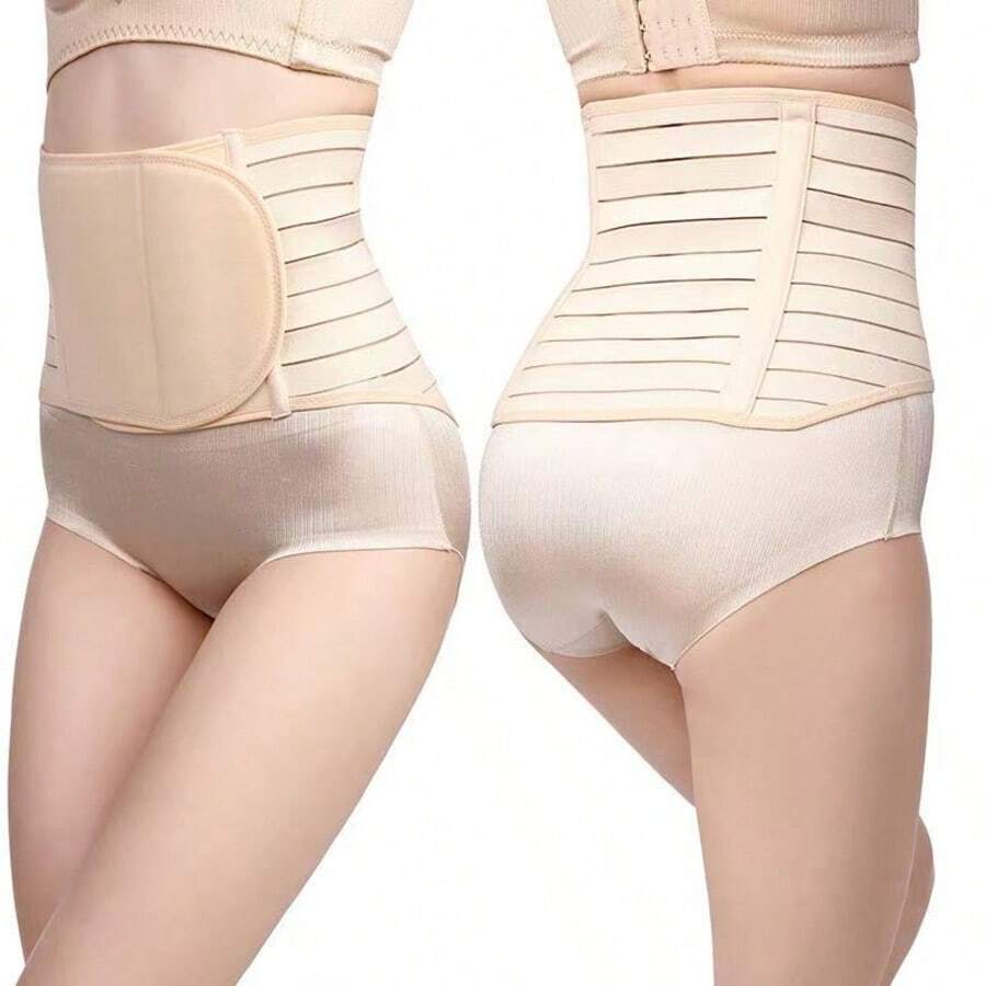 berrybasicz Hook And Loop Allows For Free Adjustment! Postpartum Abdominal Tightening And Smoothing Dual-Use 360 Degree Segmented Pressure Shaping, Easy To Breastfeed, Waist Protection, Prolonged Sitting And Acid, Gentle Abdominal Tightening And Shaping, Making You A Healthy And Spicy Mother. Breathable And Anti Roll Edges, There Are Also Pelvic Belts Available For Purchase In The Store - Apricot - View 1