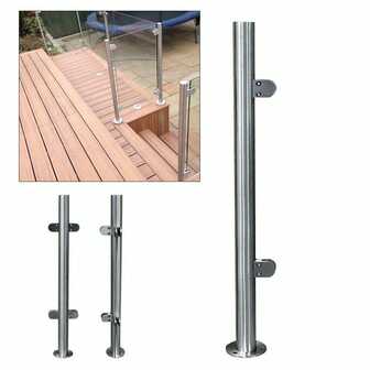 WUPYI 110cm Glass Balustrade Posts Stainless Steel Balustrade Posts Balustrades