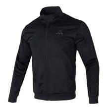 Adidas Giacca da uomo M 3S TR TT Sportswear, bomber casual in maglia con collo alto