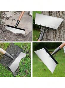 1 件装多功能花园铲，家用清洁铲，户外花园清洁铲，无柄，不锈钢，庭院除草工具（无手柄） - 銀色 - 查看 8