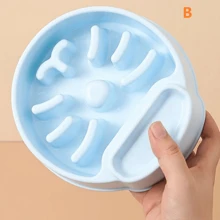 Bol de nourriture lente de forme de dessin animé, grande capacité, bol à eau de compagnie anti-glouton, bol d'alimentation à puzzle à manger lentement, antidérapant, fournitures aléatoires de compagnie, couleur expédition