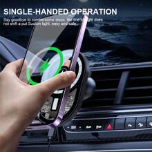 Cargador inalámbrico magnético para automóvil de 15W (Máx) de carga rápida, con potente atracción magnética, específicamente compatible con las series iPhone 16/15/14/13/12, un imprescindible para conductores