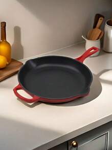 1 件 27 厘米铸铁搪瓷煎锅，不粘炉灶兼容煎锅