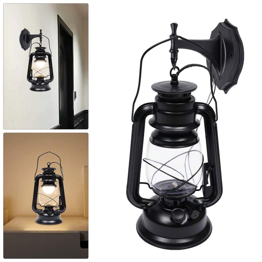 Lámpara Rústica Antigua De Exterior Lámpara Linterna Vintage Aplique De Pared Retro