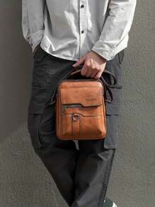 Men's Shoulder Bag Vintage Leather Hand Business Men's Casual Leather Bag Satchel Bag For Men Gift For Father /Anniversary Laptop Bag