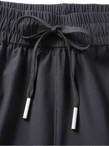 Pantalones cortos deportivos estilo novio Corelite para hombres con gráfico de letras, shorts para gimnasio, shorts jogger, con bolsillo con cremallera y cordón, para entrenamiento, , gimnasio en verano