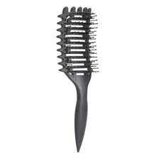 1pc Portable Curly Hair Styling Brush - Nylon Bristles, Detangling & Volumizing Comb For All Hair Types - Multicolor - View 10