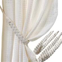 2pcs Vintage Style Braid Woven Curtain Ties -Curtain Tiebacks Ropes, Decorative Handmade Tie Backs Curtain Holdbacks Holders Cord For Window Sheer Drapes Indoor Outdoor