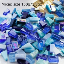150g/5,3oz Azulejos de Mosaico de Vidro de Tamanhos Mistos, Suprimentos DIY para Projetos Artísticos, Acessórios de Artesanato de Decoração Doméstica, Suprimentos de Vidro