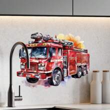 可移除运动员墙贴/贴纸，红色汽车墙贴 - 彩色 - 查看 8