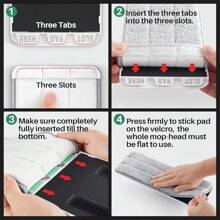 JOYMOOP - Juego de fregona y cubeta con escurridor, con Manos Libres, 3 Almohadillas para Orejas de Microfibra Lavables, Uso en húmedo y, Sistema de Limpieza de Suelos - verde - Ver 9