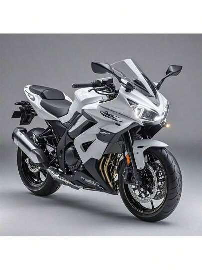 1 stuk speelgoed motorfiets van legering, schaal 1:14, geüpgraded en vergroot, traagheidsaandrijving, speelgoedmotorfiets voor kinderen, metaalmateriaal, Kawasaki-motorfiets, verjaardags-/paas-/kerstcadeau, perfect cadeau, terug naar school