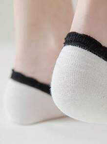 5 Pairs Women's Multi-Color Invisible Liner Socks, Suitable For Summer Wear