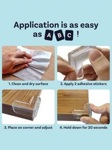 18/12/8/4/2 Stück transparente Eckenschützer - für Tische, Möbel, Glas, Schränke und mehr, Möbelkantenschutz, Tisch- und Glasschrankschutz, Kantenschutz und Eckpolster für Tische, hochresistenter Klebstoffgel