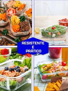 640ml Hermetic Glass Jar For Lunch Boxes With Lock Food Preserving Baby Food Fruit Fitness Anti-Leak Microwave And Freezer Oven Fit Freezing - 無色 - 查看 2