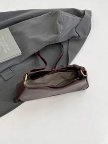 Bolsa tiracolo feminina de Pu brilhante nas axilas, bolsa de mão fashion com design assimétrico de queijo