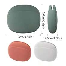 Siliconen oortelefoon opbergtas, compacte draagbare portemonnee datakabel organizer box bedrade oortelefoon siliconen etui, voor koptelefoons, sleutels, lippenstift, USB-kabels, kleine accessoires