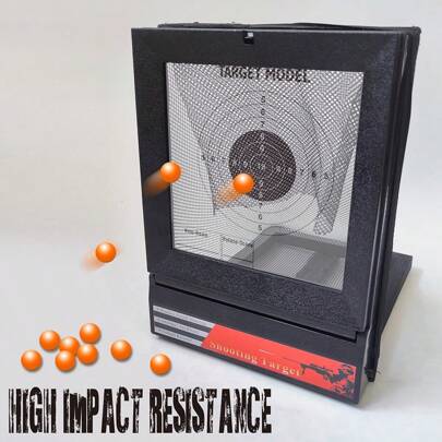 Foldable Shooting Target Box With 20 Target Papers, Convenient Storage, Bullet Trap