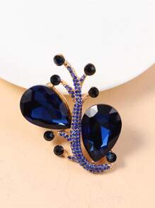 1pc Creative Fashion Jewelry Crystal Hollow Corn Brooch, Elegant Accessory
