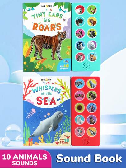 beartale Interactive Read-Aloud Book "Whispers Of The Sea, Roar Of The Ocean", Multi-Button Interactive Story Book, Educational Vocabulary Learning Board, Suitable For Children Aged 3-6, Back To School/Birthday Gift