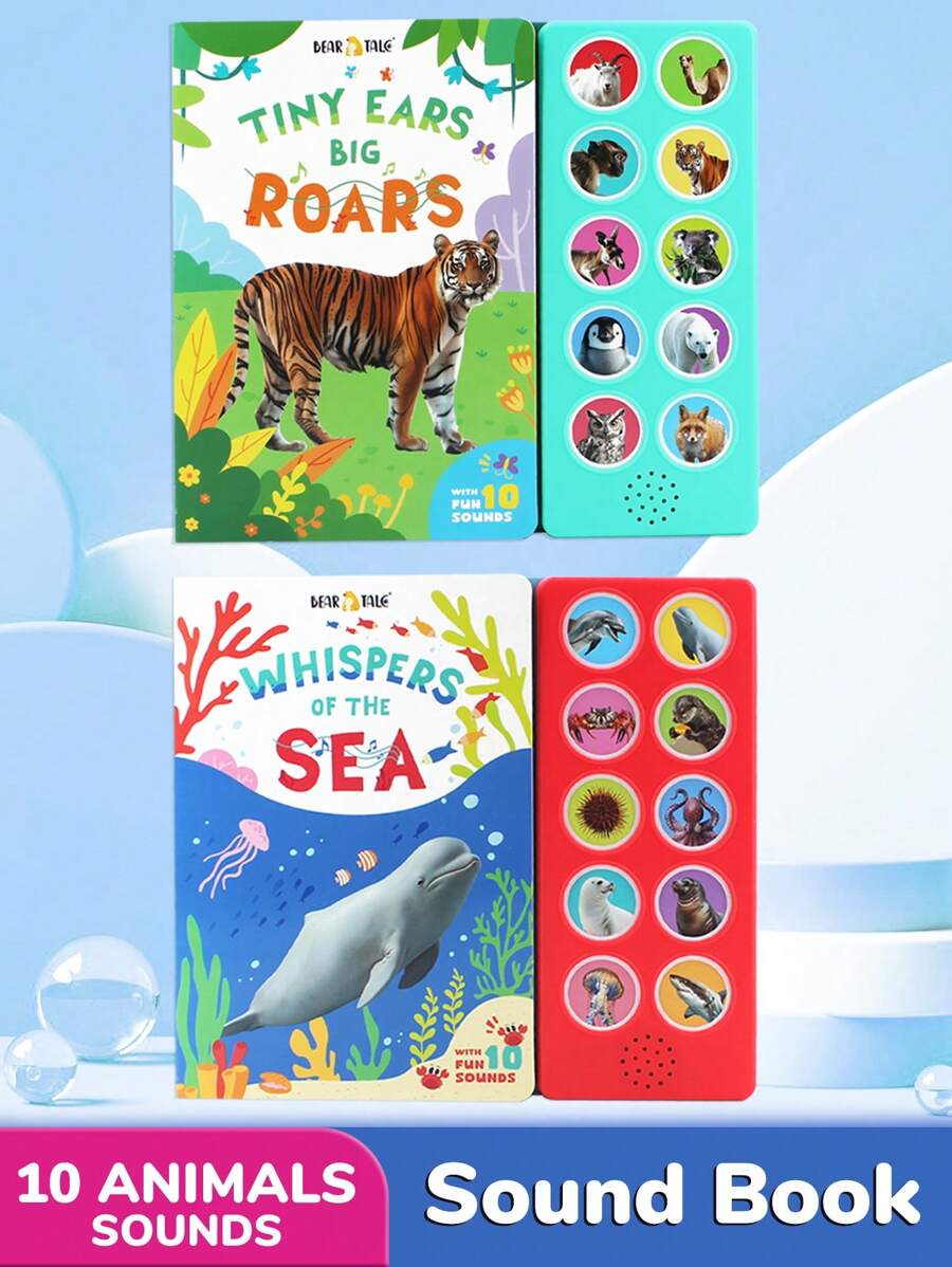 Interactive Read-Aloud Book "Whispers Of The Sea, Roar Of The Ocean", Multi-Button Interactive Story Book, Educational Vocabulary Learning Board, Suitable For Children Aged 3-6, Back To School/Birthday Gift