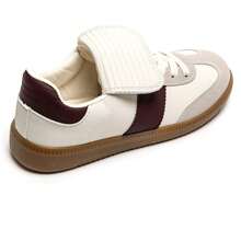 Women's Casual Daily Commute Fashion Contrast Color Sports Sneakers - Burgundy - View 4