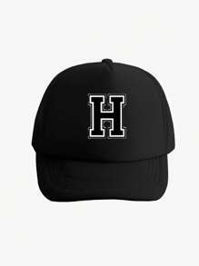 1pc Kid's 26-Letter Baseball Hat, Fashionable And Versatile Mesh Breathable Sun Hat, Suitable For Daily Outings In Spring And Summer, Suitable For Use As A Gift
