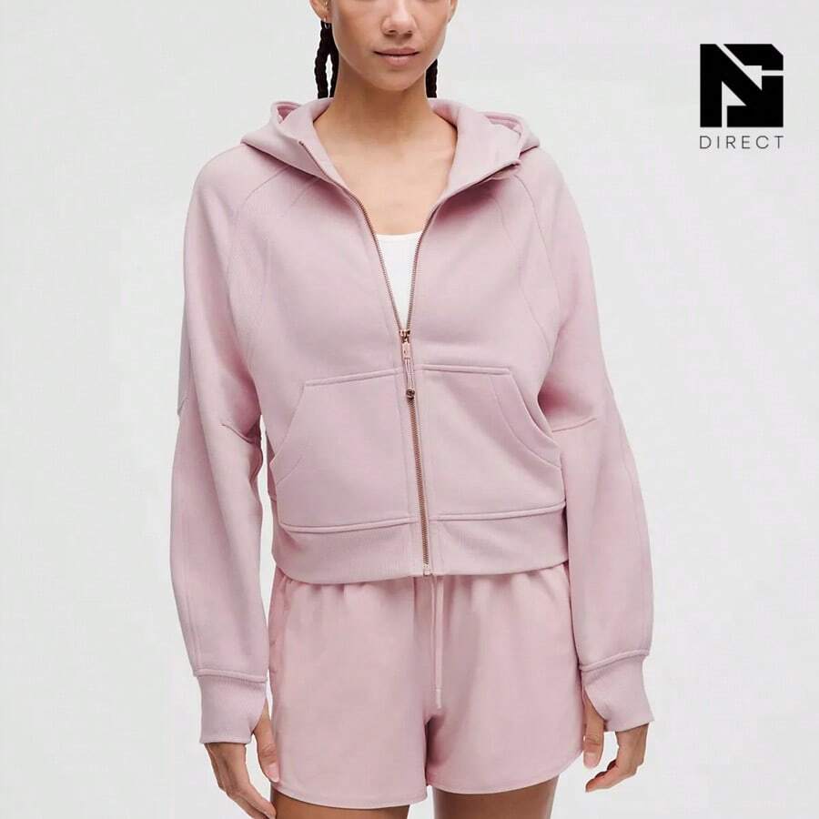 Scuba Oversized Full-Zip Hoodie - Pink Haze/Rose Gold - View 1
