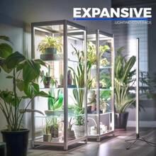 Barrina Standing Grow Light T10, 42W 5000K, Full Spectrum LED Plant Light For Indoor,Vertical Grow Light, Wide Coverage, 4FT Height With On/Off Switch And Tripod Floor Stand - 美規A型插(110-127V) - 查看 5