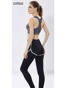 TRUMOVE Brassiere Deportivo para Mujer de Secado Rápido Antichoque Sin Armazón con Elasticidad para Yoga y Gimnasia Ropa Deportiva Superior para Mujer,top deportivo mujer,ropa deportiva de mujer,tops deportivos para mujer,top deportivo,tops de mujer,gym,brassieres de mujer - Gris - Ver 5