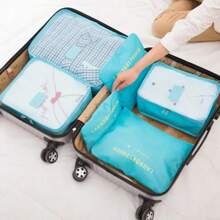 Large Size Travel Organizer 6 Pieces, Portable Suitcase Organizer, Clothes, Shoes, Makeup Bag, Luggage Organizer, Travel Storage Bag
