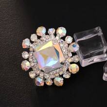 LuxstyWear New Arrival Premium Oversized Rhinestone Adjustable Ring, Colorful Square-Shaped Diamond Fashion Ring For Women
