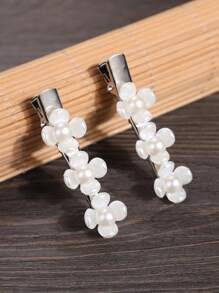 2 stuks bruidsparelhaarspelden, Koreaanse stijl haarknotspelden, U-vormige haarspelden voor haaraccessoires voor vrouwen