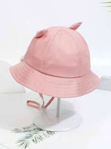 1pc Kids Outdoor Sun Protection Cartoon 3D Cute Cat Paw Design Bucket Hat, Suitable For Spring & Autumn
