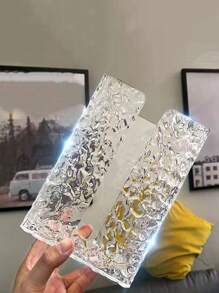 1pc Wall Mounted Tissue Holder,Glacier Pattern Paper Organizer Dispenser,Large Tissue Storage Box For Kitchen,Bathroom,Home, Office