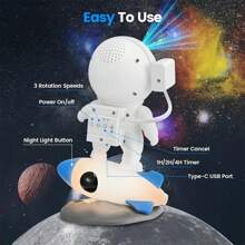 Planet Projector, Galaxy Star Projector Light, 360° Rotatable Galaxy Projector, Galaxy Night Light Projector, Suitable For Home And Friends, Ceiling Bedroom Living Room Decor, Birthday Christmas Gift