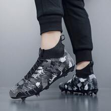 Men's Football/Soccer Shoes, Unisex, Suitable For Football/Soccer Training & Match, Baseball Sports, Artificial Turf & Indoor, Black Sports Shoes