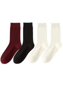 1pair/2pairs/3pairs/6pairs Women's Random Color Fashionable Bubble Pile Socks, Comfortable, Breathable, Classic, European Style, Knee-High, Casual Scrunch Socks, Fall