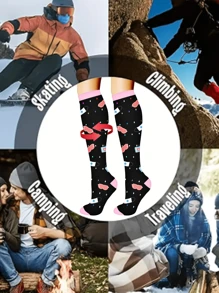 6 Pairs Compression Socks Stockings Women Men Best Rated Support Non Slip Travel Long Flights Birthday Gift Friend Mother Dad Work Athletic Gym Sport Running Hiking Cycling - Multicolor - View 8