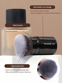 MAANGE 23 Pieces Makeup Tools Including 20 Pieces Professional Aluminum Tube Makeup Brush Set + 1 Storage Bag + 2 Pieces Air Cushion Puffs For Daily Use And Travel,Makeup Accessories Gifts For Friends ﻿ ﻿ ﻿ - 黑色 - 查看 7