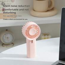1 pieza Mini ventilador de mano para volver a la escuela con 2 pilas AA (pilas no incluidas)