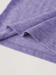 3 件混合装复古风格字母印花舒适 T 恤，休闲圆领短袖运动上衣，女士服装 - 彩色 - 查看 8