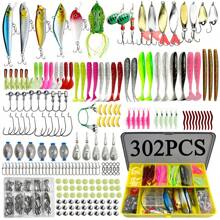 DaBen Fishing Lures Kit 30/83/133/110/139/302pcs/Set For Topwater Bait Rigs Tackle Kit For Bass Trout Salmon Fishing Accessories Far Throw Lure Set