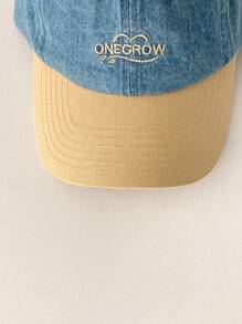 1 chiếc Mũ lưỡi trai thêu chữ phong cách Mỹ Soft Crown màu trơn, Mũ rộng vành chống nắng đa năng cho nữ, Chu vi vòng đầu lớn, Khuôn mặt nhỏ, Thời trang dạo phố, Xuân/Hè - Nhiều màu - Xem 11