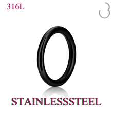 1 pièce Boucle d'oreille circulaire fermée simple non percée, unisexe, en titane G23 hypoallergénique/acier inoxydable 316L, multi-usage pour les oreilles, le nez, les lèvres