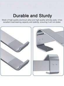 Support de refroidissement pour ordinateur portable réglable en aluminium - Support de bureau élégant compatible avec Macbook, support de portable ergonomique avec un support et une stabilité améliorés