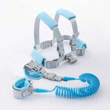 1.5米可伸縮反丟失小孩手鐲，帶彈簧伸縮系帶和鑰匙鎖，多功能防丟失手鐲