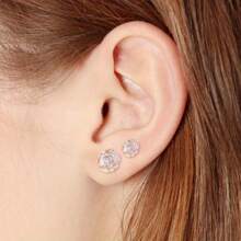 Elegant Clear Plastic Rose Stud Earrings Set For Sensitive Ears, 2 Pairs - Hypoallergenic Simple Style, Daily Wear, All-Season Comfort Fit With No Plating - Featherlight Women's Fashion Jewelry